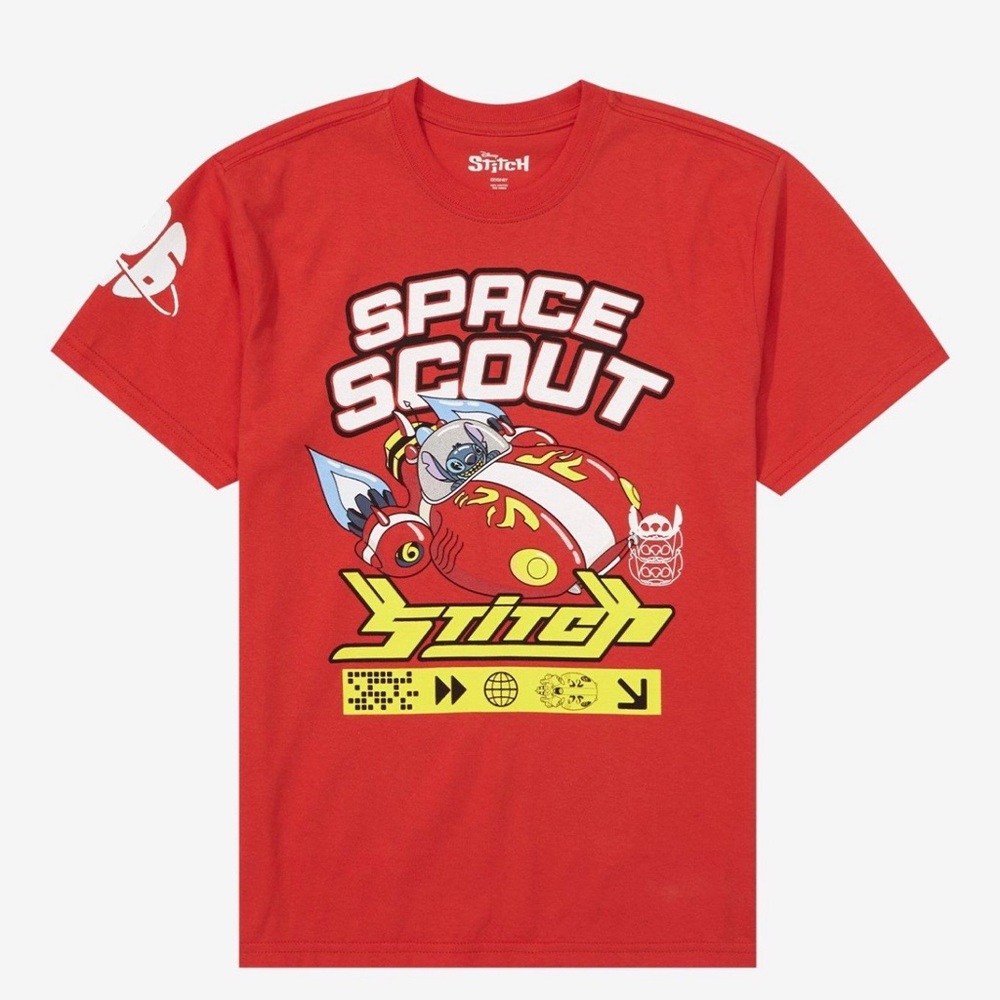 Stitch Space Scout Kids Red Tee